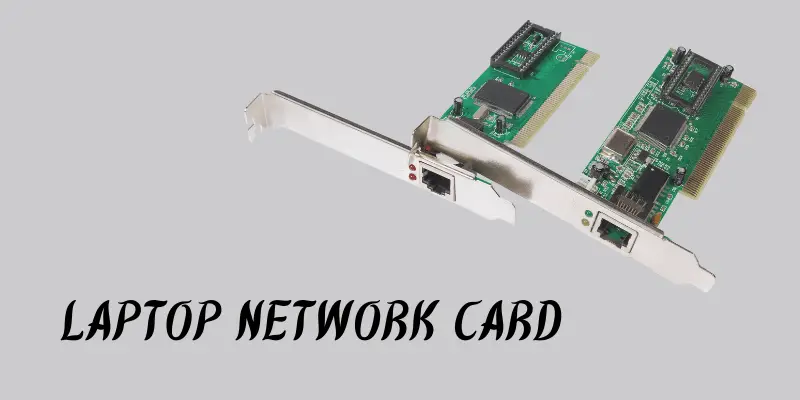 Laptop network card featuring Ethernet ports for wired internet access Laptop network card featuring Ethernet ports for wired internet access