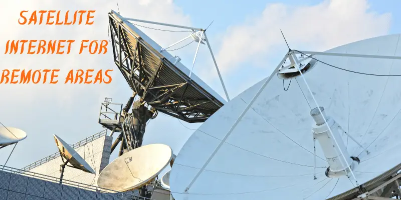 Satellite dishes providing internet connectivity in remote areas