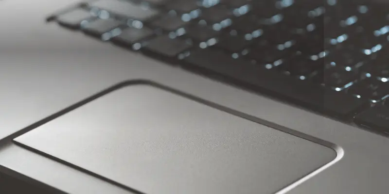 Laptop touchpad with a subtle texture
